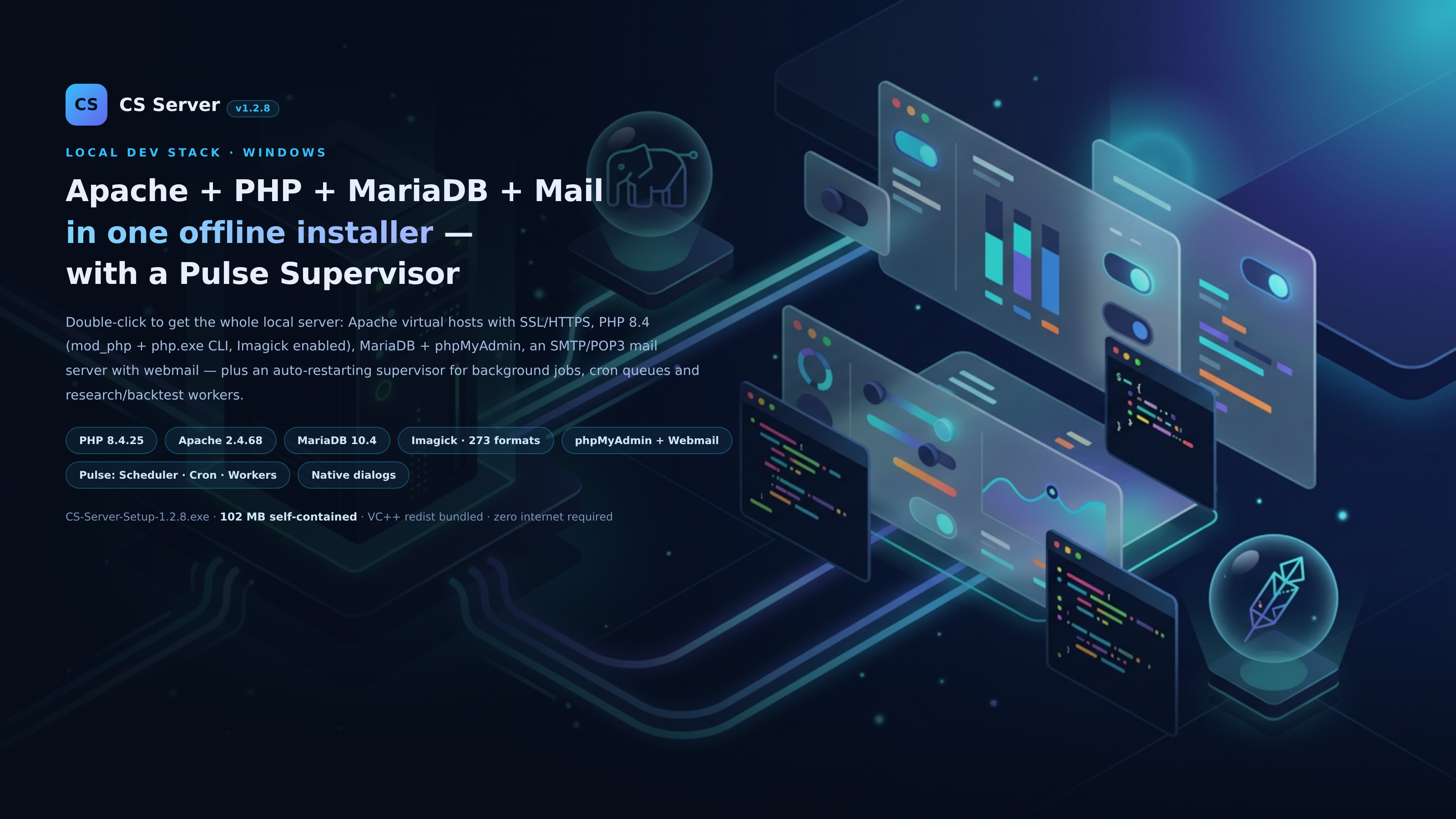 CS Server v1.3.3 — Windows Local Hosting Stack & Control Panel